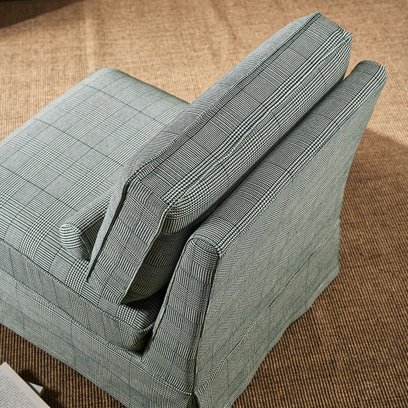 High Resilience Easy-Clean Cover Accent Chair with Birch Frame - Retro Fabric Sofa for Living Room or Study