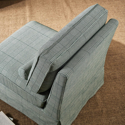 High Resilience Easy-Clean Cover Accent Chair with Birch Frame - Retro Fabric Sofa for Living Room or Study