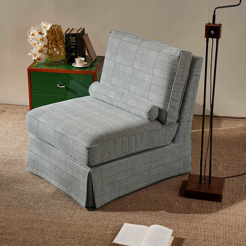 High Resilience Easy-Clean Cover Accent Chair with Birch Frame - Retro Fabric Sofa for Living Room or Study