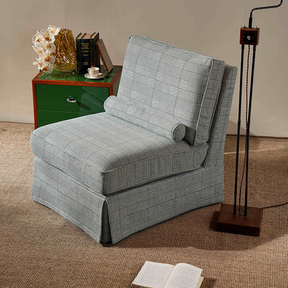 High Resilience Easy-Clean Cover Accent Chair with Birch Frame - Retro Fabric Sofa for Living Room or Study