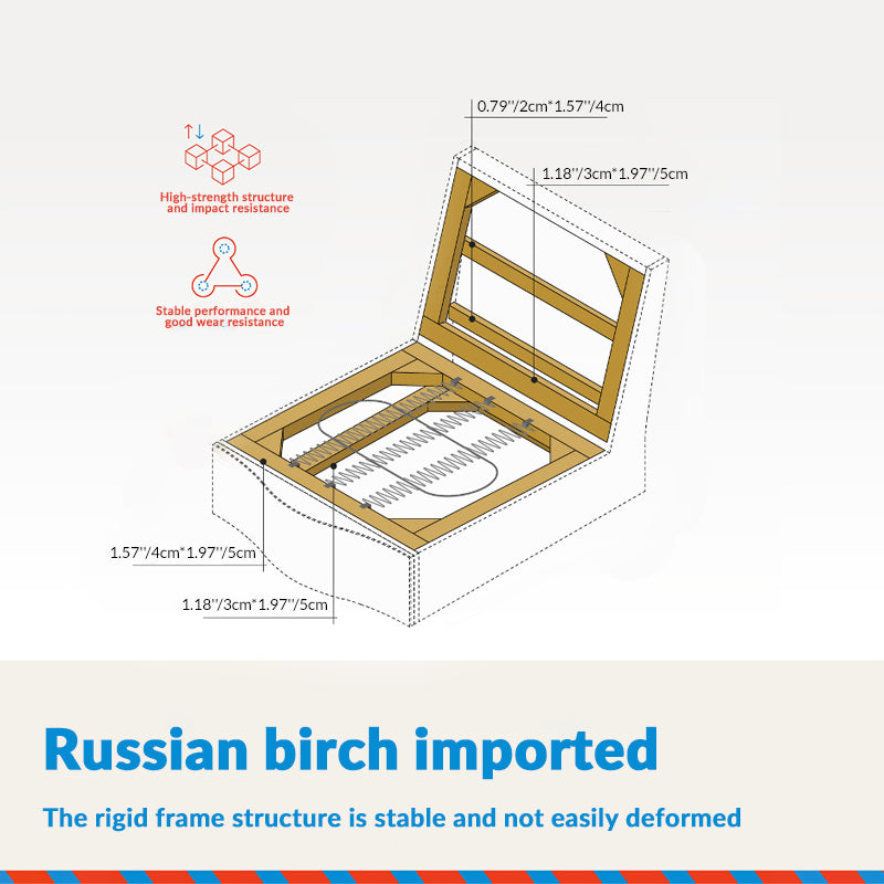 High Resilience Easy-Clean Cover Accent Chair with Birch Frame - Retro Fabric Sofa for Living Room or Study