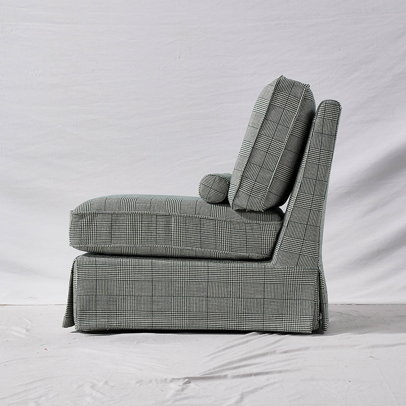 High Resilience Easy-Clean Cover Accent Chair with Birch Frame - Retro Fabric Sofa for Living Room or Study