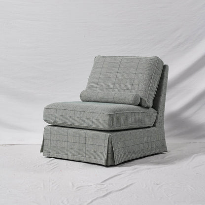 High Resilience Easy-Clean Cover Accent Chair with Birch Frame - Retro Fabric Sofa for Living Room or Study