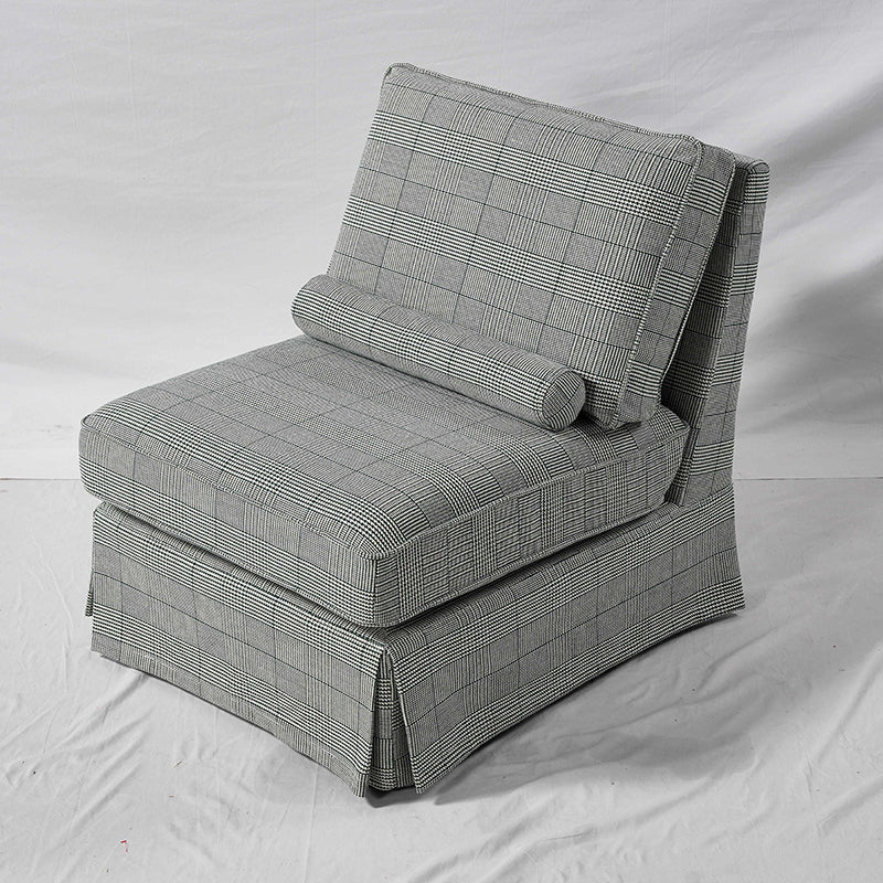 High Resilience Easy-Clean Cover Accent Chair with Birch Frame - Retro Fabric Sofa for Living Room or Study