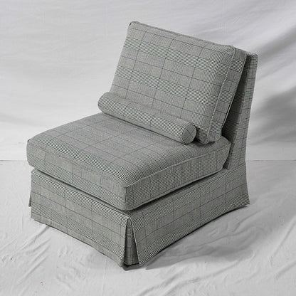 High Resilience Easy-Clean Cover Accent Chair with Birch Frame - Retro Fabric Sofa for Living Room or Study