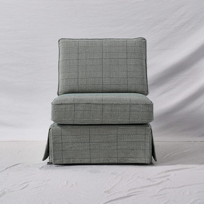 High Resilience Easy-Clean Cover Accent Chair with Birch Frame - Retro Fabric Sofa for Living Room or Study