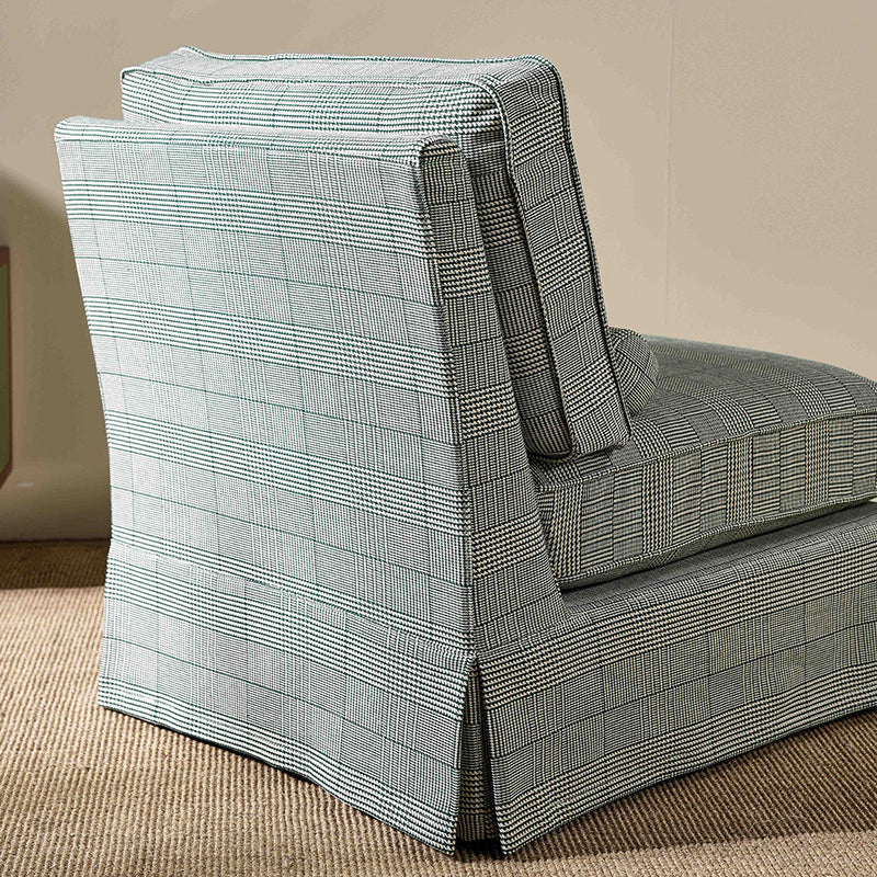 High Resilience Easy-Clean Cover Accent Chair with Birch Frame - Retro Fabric Sofa for Living Room or Study