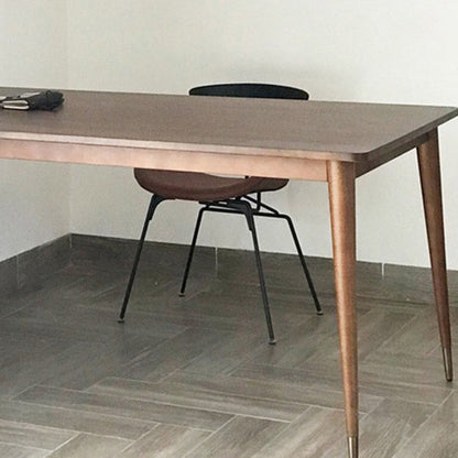 Contemporary Nordic Irregular Round Upholstered Iron PU Leather Wood Dining Chair Backrest For Dining Room