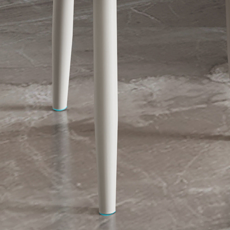 Contemporary Nordic Square Rectangle Upholstered Artificial Leather Carbon Steel Dining Chair Backrest For Dining Room