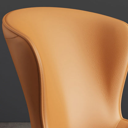 Contemporary Nordic Square Rectangle Upholstered Artificial Leather Carbon Steel Dining Chair Backrest For Dining Room