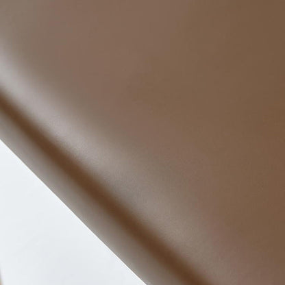 Modern Minimalist Rectangular Square Wood Frame Saddle Leather Dining Chair Backrest For Dining Room