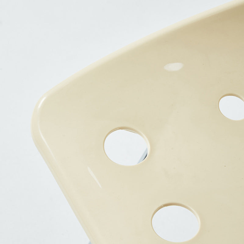 Contemporary Creative Rectangle Cheese Shape Carbon Steel Frame PP Dining Chair Backrest For Dining Room