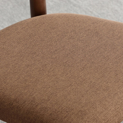 Modern Minimalist Square Wood Frame Microfiber Leather Dining Chair Backrest For Dining Room