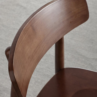 Modern Minimalist Square Wood Frame Microfiber Leather Dining Chair Backrest For Dining Room