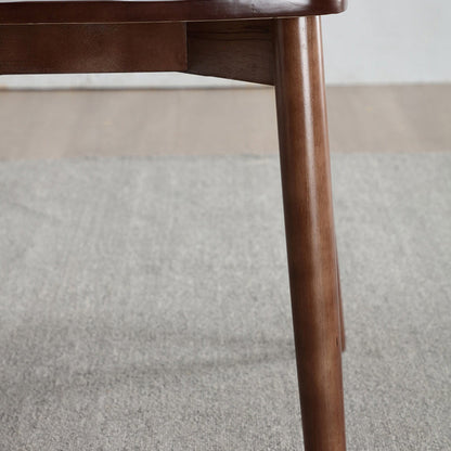 Modern Minimalist Square Wood Frame Microfiber Leather Dining Chair Backrest For Dining Room