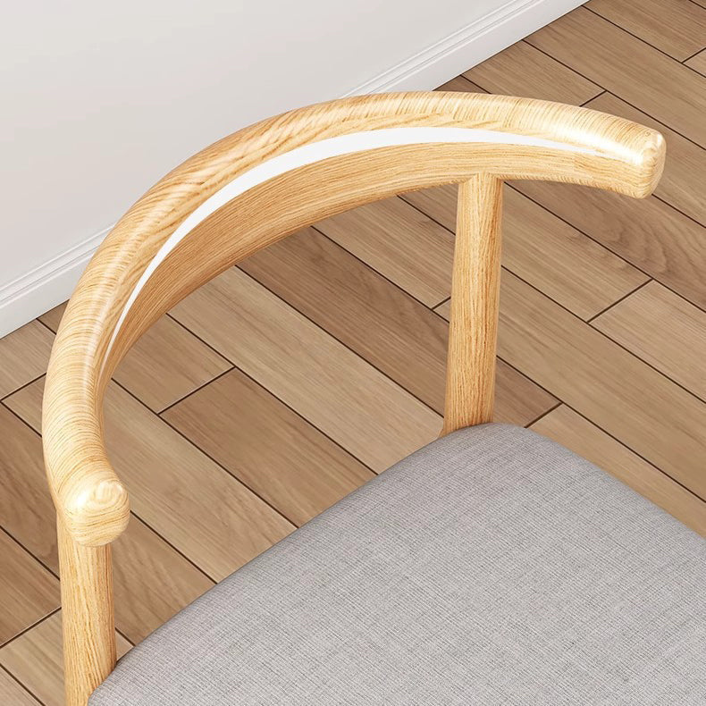 Contemporary Nordic Cow Corner Shape Square Upholstered Cotton Linen Fabric PU Leather Steel Frame Dining Chair Backrest For Dining Room