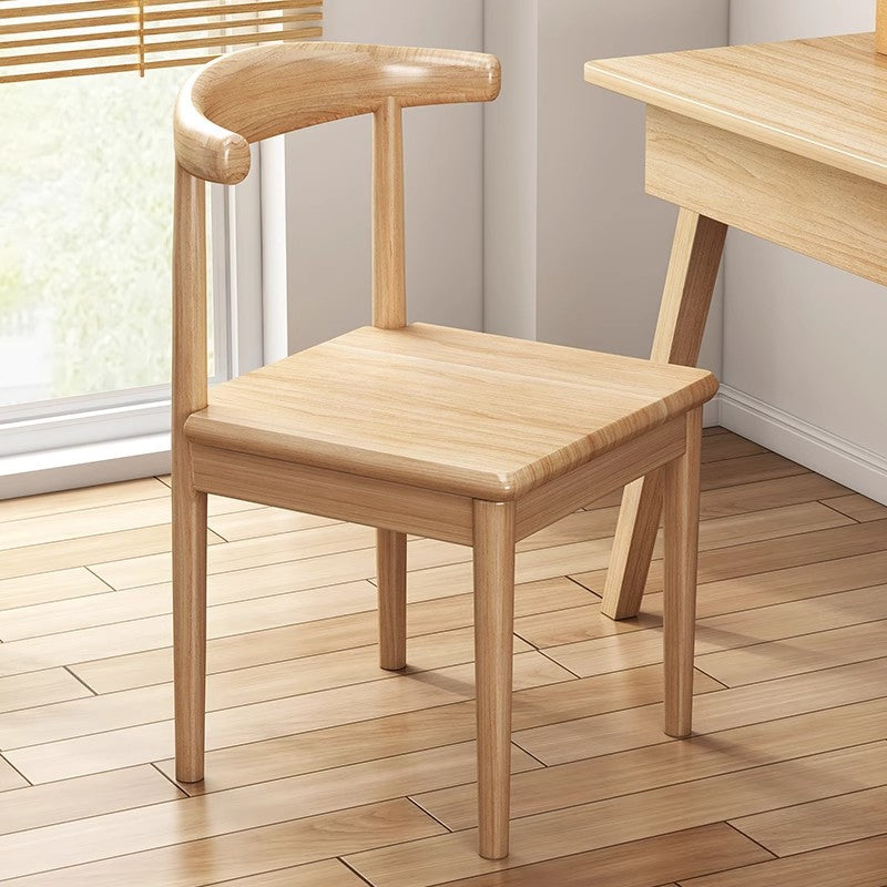 Contemporary Nordic Cow Corner Shape Square Upholstered Cotton Linen Fabric PU Leather Steel Frame Dining Chair Backrest For Dining Room