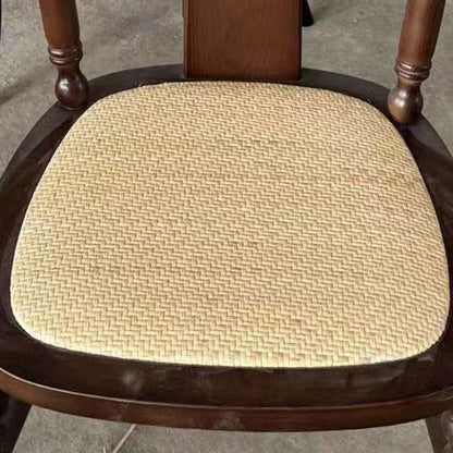 Traditional Vintage Square Wooden Rattan Dining Chair Backrest For Dining Room