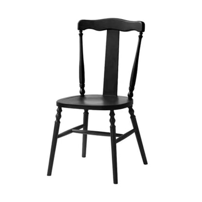 Traditional Vintage Square Wooden Rattan Dining Chair Backrest For Dining Room