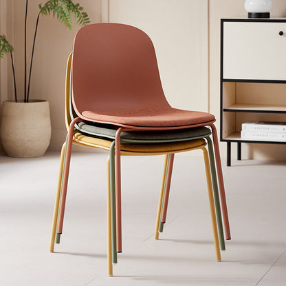 Modern Minimalist Square Plastic Dining Chair Backrest For Dining Room