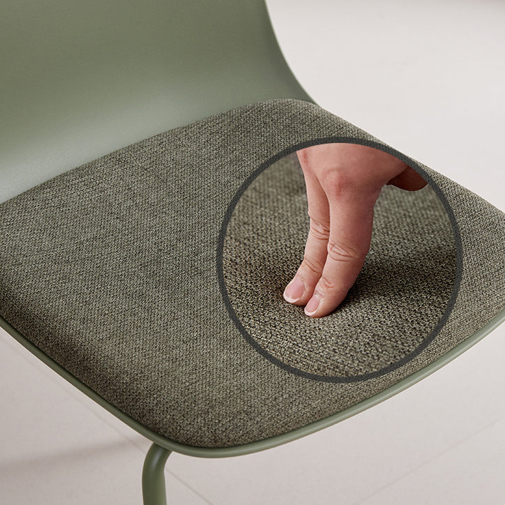 Modern Minimalist Square Plastic Dining Chair Backrest For Dining Room