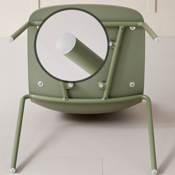 Modern Minimalist Square Plastic Dining Chair Backrest For Dining Room