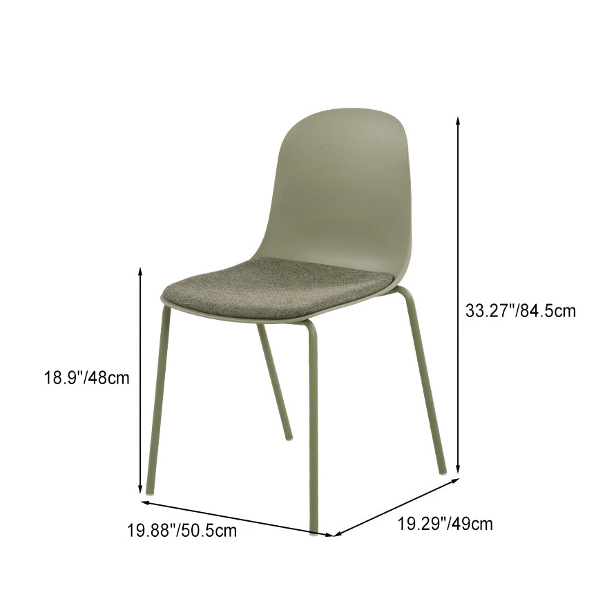 Modern Minimalist Square Plastic Dining Chair Backrest For Dining Room