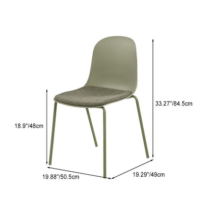 Modern Minimalist Square Plastic Dining Chair Backrest For Dining Room