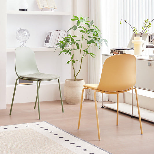 Modern Minimalist Square Plastic Dining Chair Backrest For Dining Room