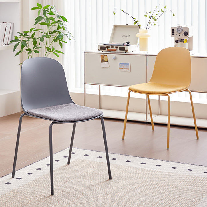 Modern Minimalist Square Plastic Dining Chair Backrest For Dining Room