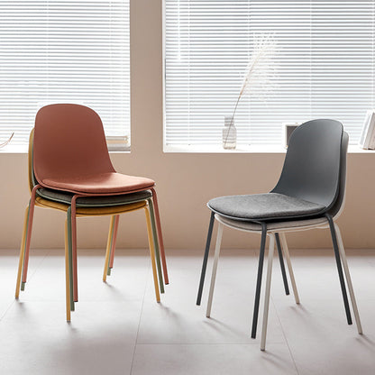 Modern Minimalist Square Plastic Dining Chair Backrest For Dining Room
