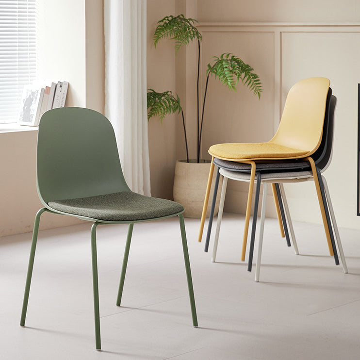 Modern Minimalist Square Plastic Dining Chair Backrest For Dining Room