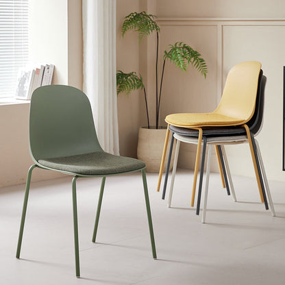 Modern Minimalist Square Plastic Dining Chair Backrest For Dining Room