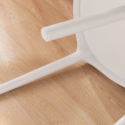 Contemporary Nordic Square PP Plastic Dining Chair Scalloped Backrest For Dining Room