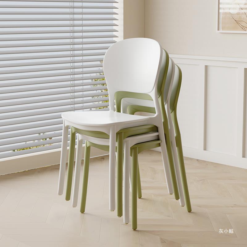 Modern Minimalist Square PP Plastic Dining Chair Backrest For Dining Room