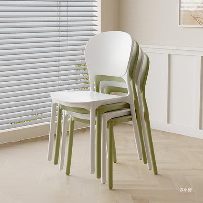 Modern Minimalist Square PP Plastic Dining Chair Backrest For Dining Room