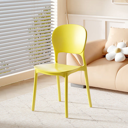 Modern Minimalist Square PP Plastic Dining Chair Backrest For Dining Room