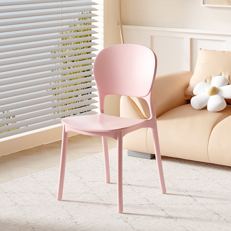 Modern Minimalist Square PP Plastic Dining Chair Backrest For Dining Room