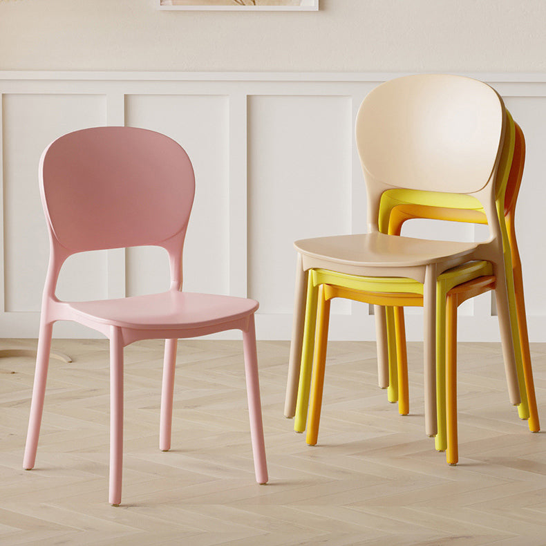 Modern Minimalist Square PP Plastic Dining Chair Backrest For Dining Room