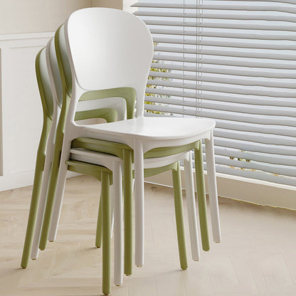 Modern Minimalist Square PP Plastic Dining Chair Backrest For Dining Room
