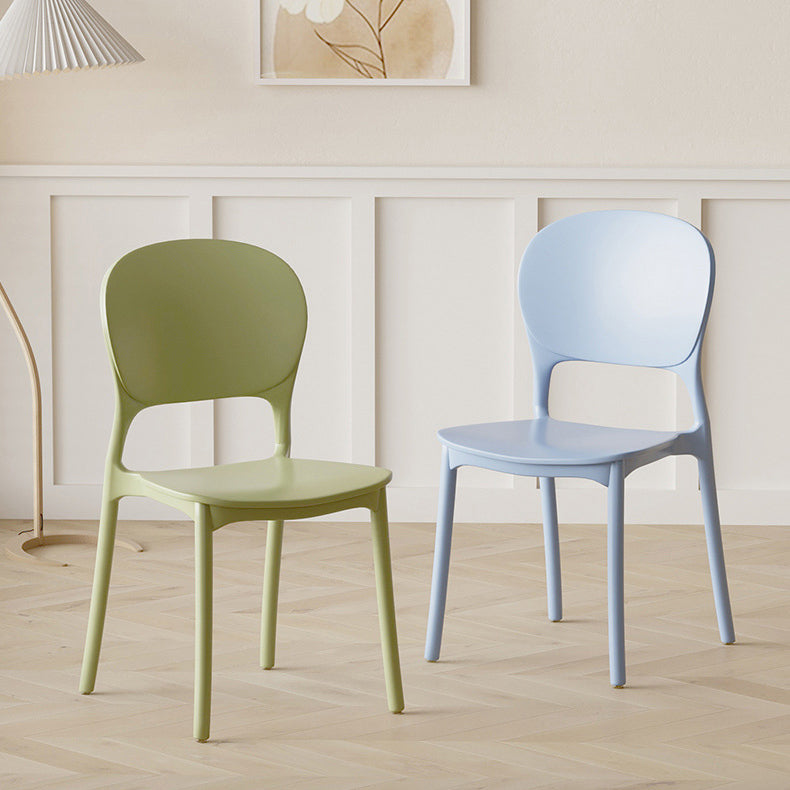 Modern Minimalist Square PP Plastic Dining Chair Backrest For Dining Room