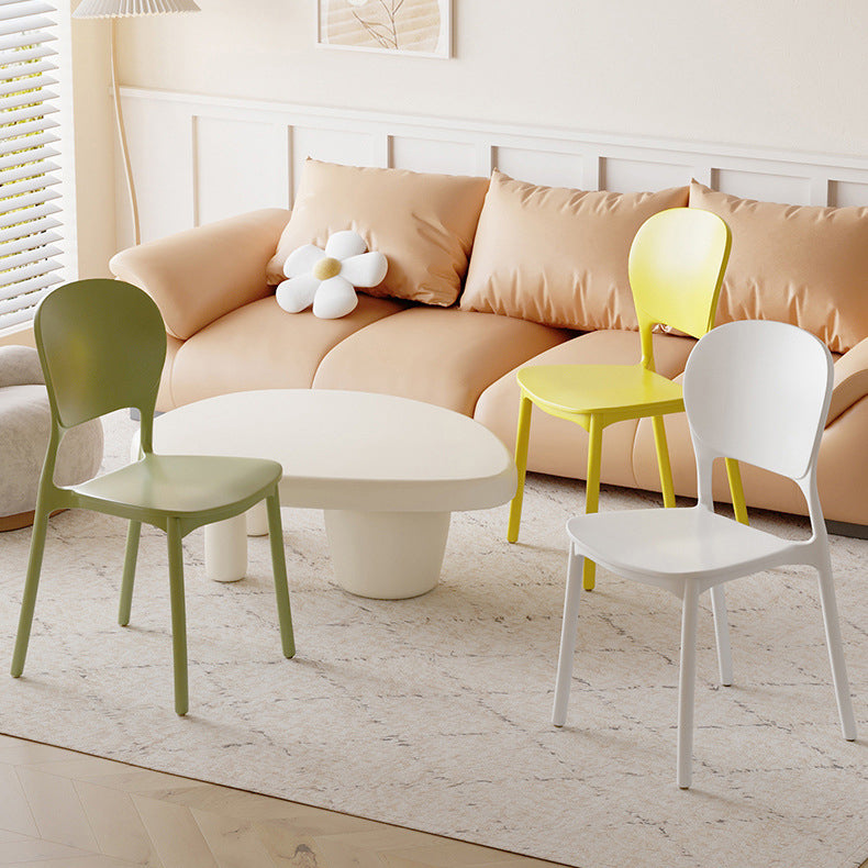 Modern Minimalist Square PP Plastic Dining Chair Backrest For Dining Room