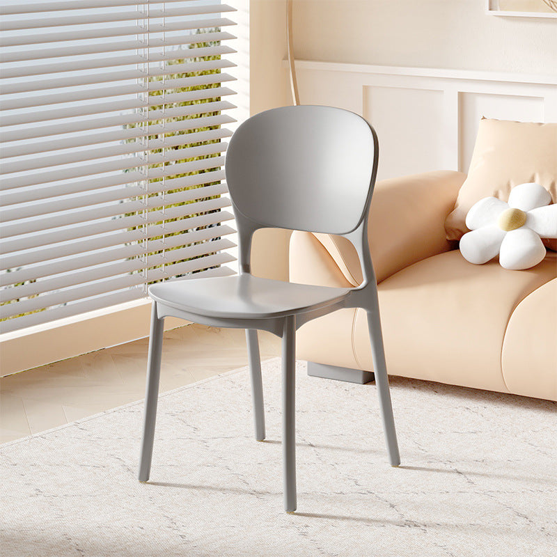 Modern Minimalist Square PP Plastic Dining Chair Backrest For Dining Room