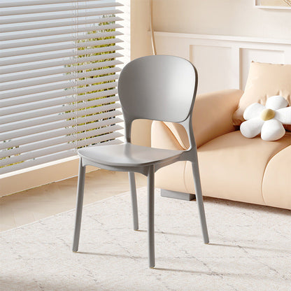 Modern Minimalist Square PP Plastic Dining Chair Backrest For Dining Room