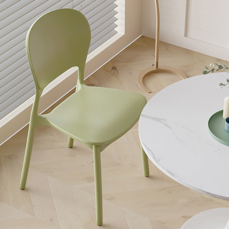Modern Minimalist Square PP Plastic Dining Chair Backrest For Dining Room