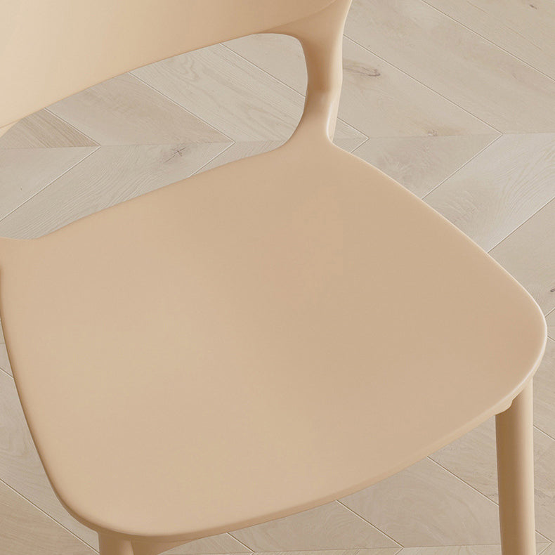 Modern Minimalist Square PP Plastic Dining Chair Backrest For Dining Room