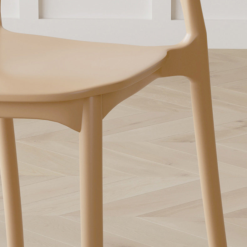 Modern Minimalist Square PP Plastic Dining Chair Backrest For Dining Room