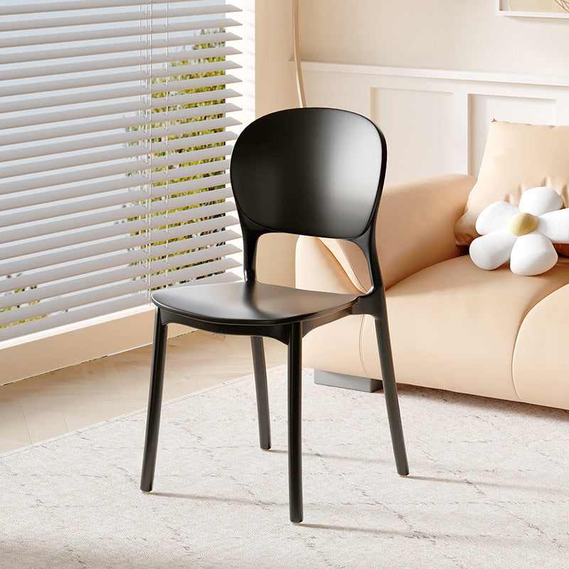 Modern Minimalist Square PP Plastic Dining Chair Backrest For Dining Room