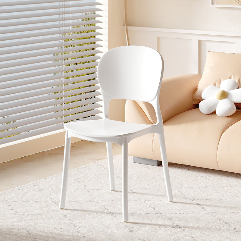 Modern Minimalist Square PP Plastic Dining Chair Backrest For Dining Room
