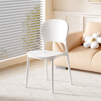Modern Minimalist Square PP Plastic Dining Chair Backrest For Dining Room